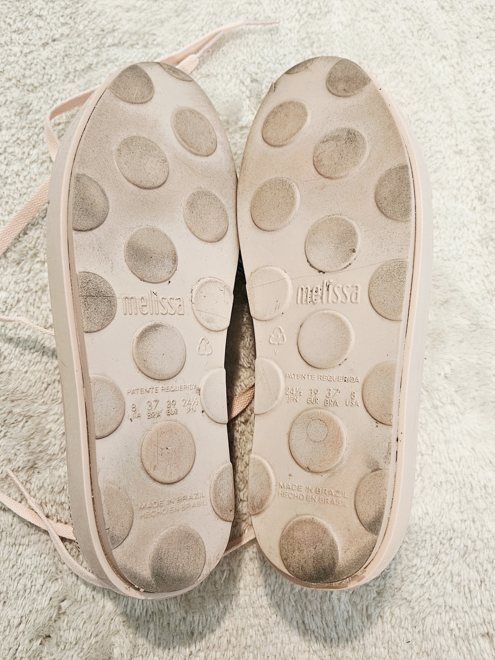Melissa Rubber Pink Sneakers Size 8 Preppy Feminine Summer Y2K Coquette Girl - Picture 10 of 11